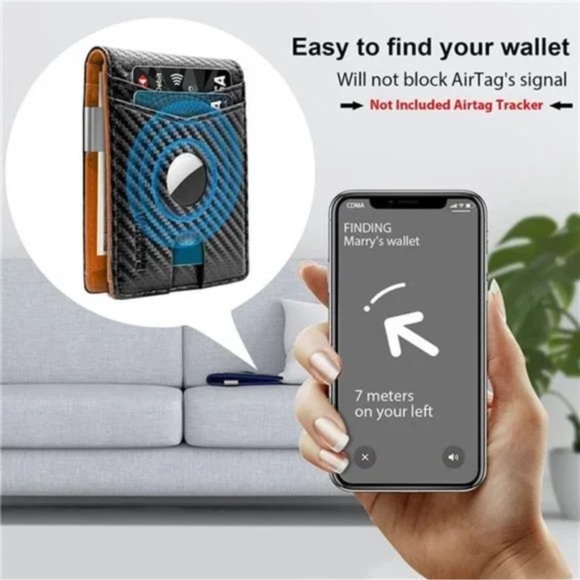 New AirTag Wallet Holder with Money Clip, Air Tag Wallet - Picture 6 of 6